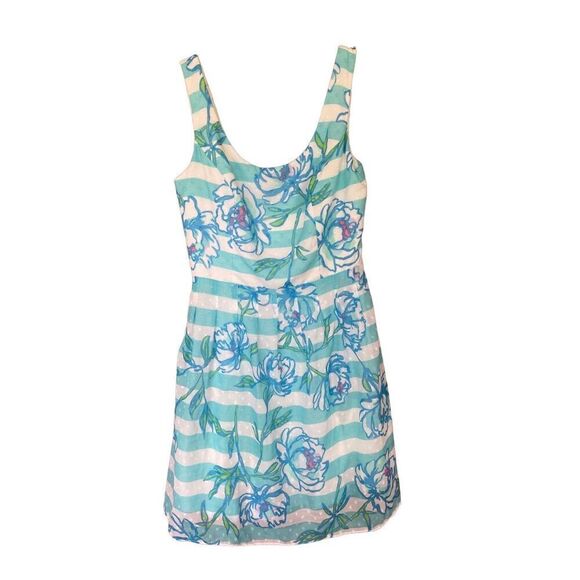 Lilly Pulitzer Womens Shorely Blue Tossing The Line Posey Mini Dress Size 4 - Picture 7 of 12